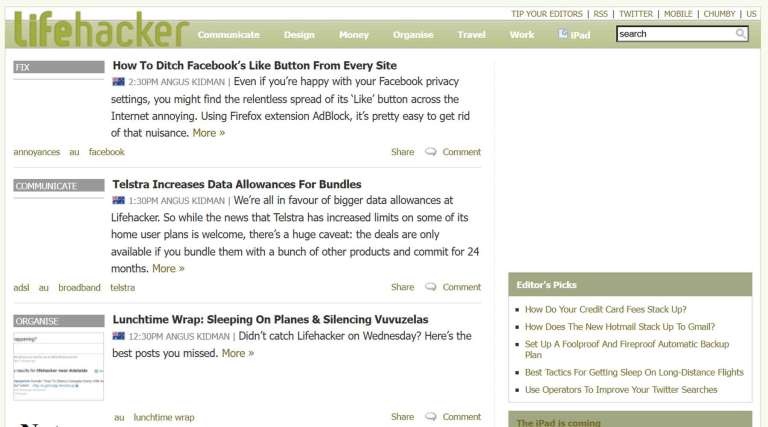 Lifehacker Examples Lifehacker Australia is officially dead, now what? – Angus Kidman ...