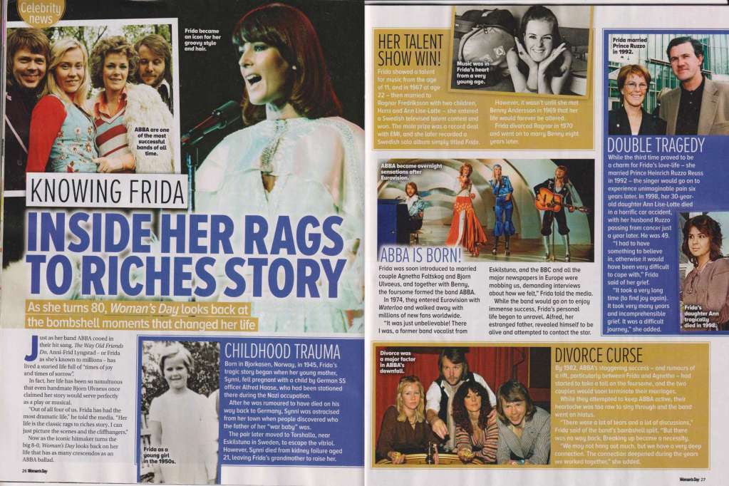 Article about Frida from Woman's Day