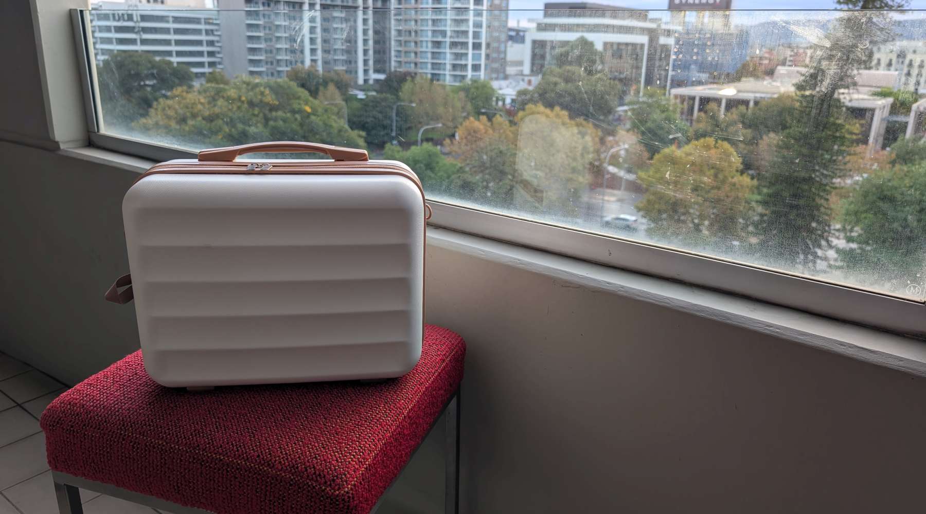 Kmart bag with Adelaide in the background